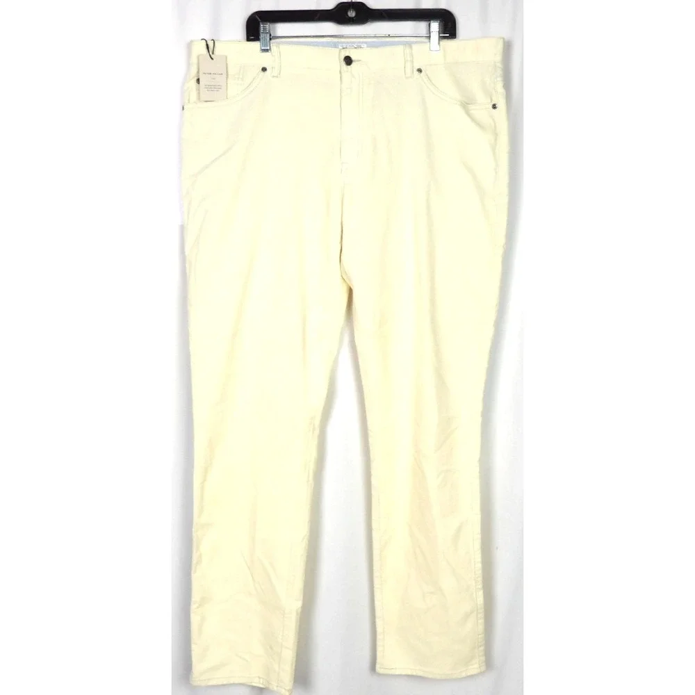 NEW! Peter Millar CROWN Ivory Corduroy Straight Leg Chino Pants Men's 40 X 34
